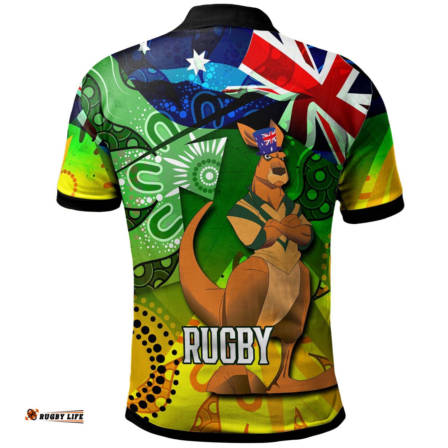 Wallabies Rugby Polo Shirt - Custom Australia National Rugby Championship "Welcome Back Wally" Aboriginal Player And Number Polo Shirt Amazing Aussie