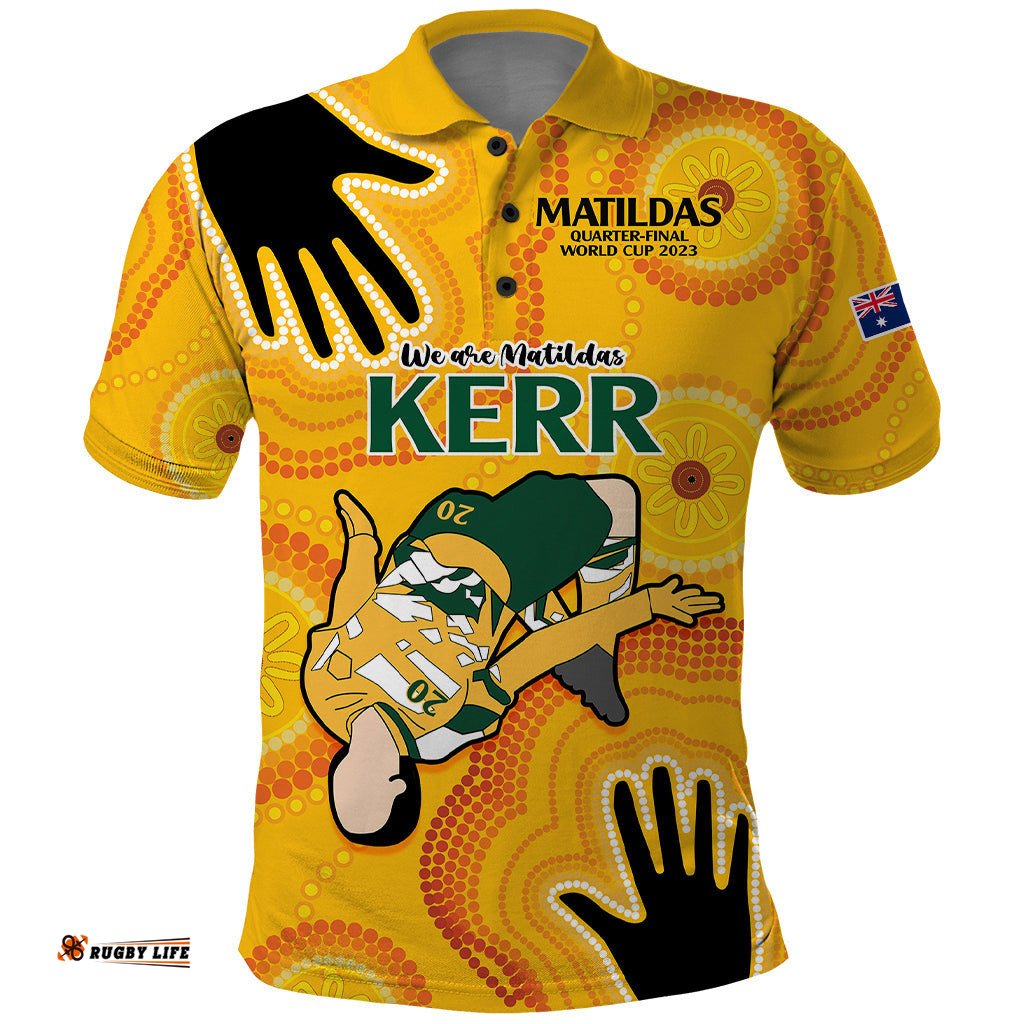 Custom Sam Kerr Matildas Polo Shirt Australia Soccer World Cup 2023 Quater-Final