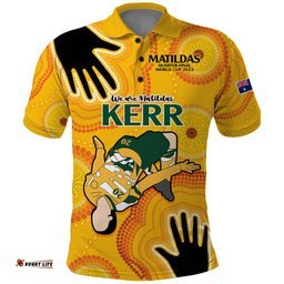 Custom Sam Kerr Matildas Polo Shirt Australia Soccer World Cup 2023 Quater-Final