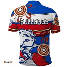 AFL Bulldogs Football Polo Shirt Western Aboriginal Simple Style