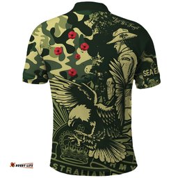 NRL ANZAC 2023 Sea Eagles Polo Shirt Camouflage