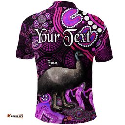 Custom Personalised Australian Astrology Polo Shirt Aquarius Emu Glider Zodiac Aboriginal Vibes - Pink Amazing Aussie