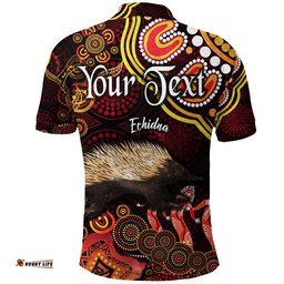 Custom Personalised Australian Astrology Polo Shirt Virgo Echidna Zodiac Aboriginal Vibes - Red Amazing Aussie