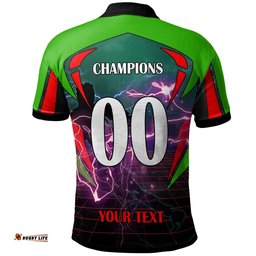 Rabbitohs Rugby Polo Shirt - Custom Final Series Champions Rabbitohs Rugby League Player And Number Polo Shirt Amazing Aussie