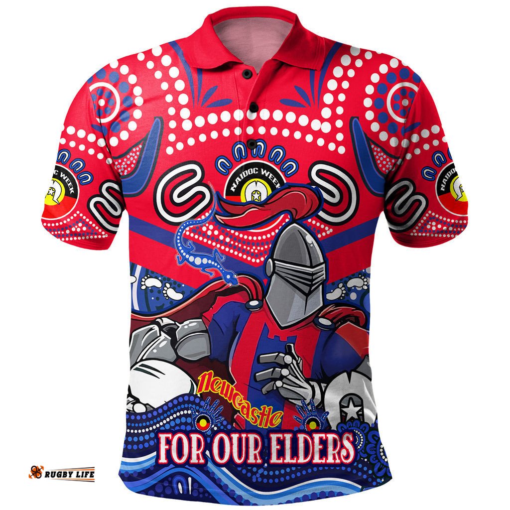 Australia Newcastle Naidoc Week Custom Polo Shirt - For Our Elders Home Jersey Polo Shirt Amazing Aussie