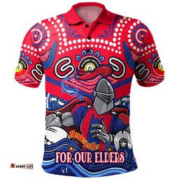 Australia Newcastle Naidoc Week Custom Polo Shirt - For Our Elders Home Jersey Polo Shirt Amazing Aussie