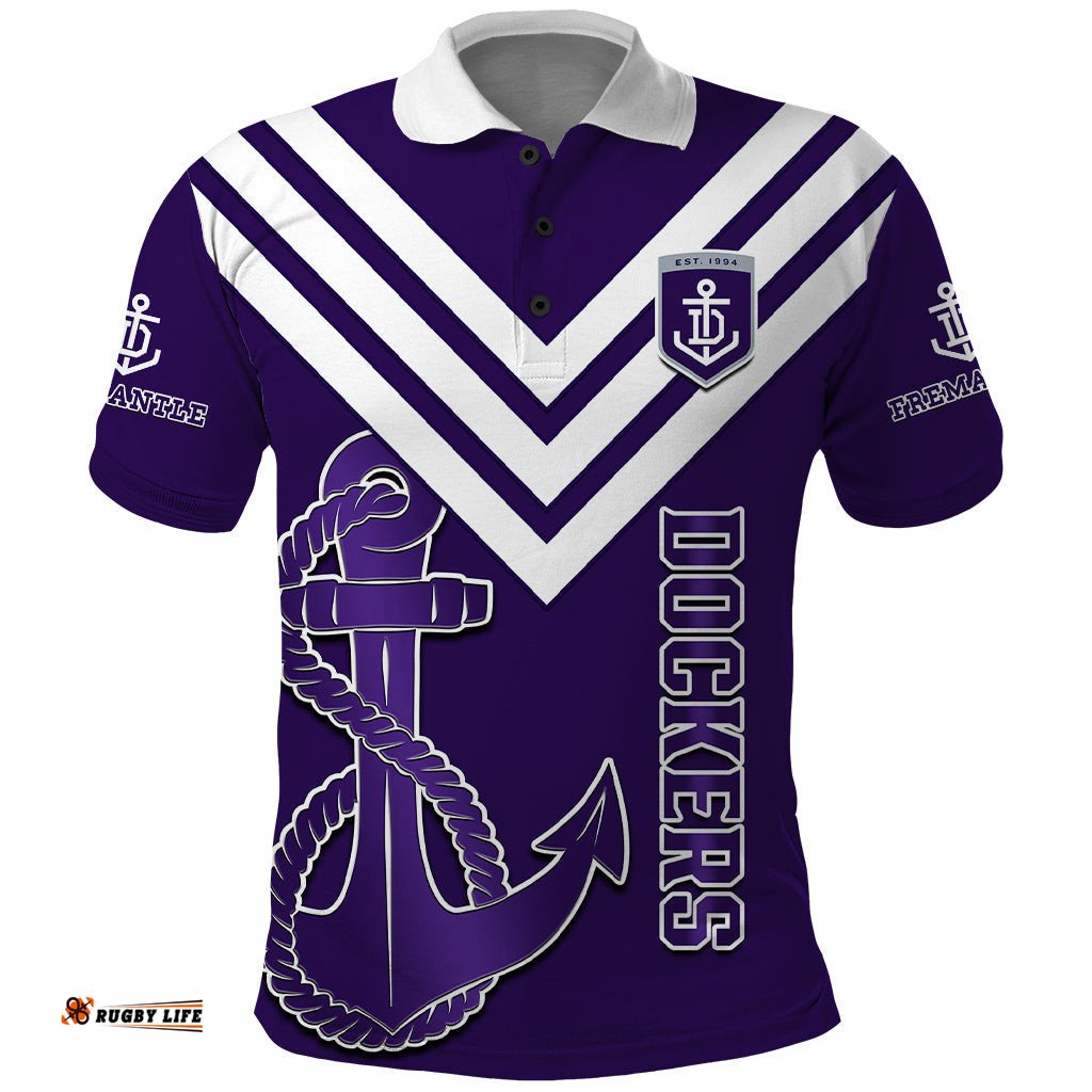 Fremantle Dockers Football 2023 Polo Shirt Go Freo Sporty Version 01