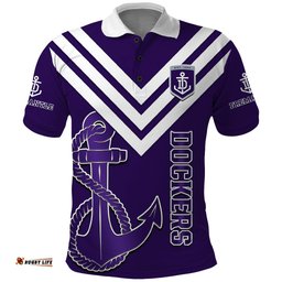 Fremantle Dockers Football 2023 Polo Shirt Go Freo Sporty Version 01