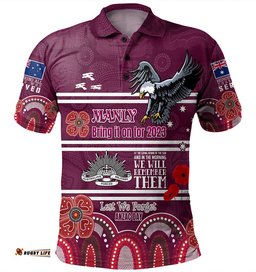 Australia Sydney's Northern Beaches Anzac Custom Polo Shirt - Manly Bring it on 2023 Polo Shirt Amazing Aussie