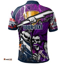 Storm Premierships Rugby Polo Shirt - Custom "Road To Final" Melbourne Storm Thunder Ghost Aboriginal Culture Polo Shirt Amazing Aussie