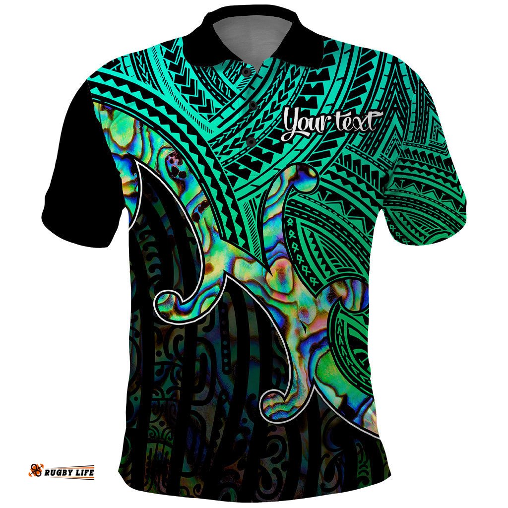 Aotearoa Maori Koru Polo Shirt Polynesian Pacific Tribal - Blue
