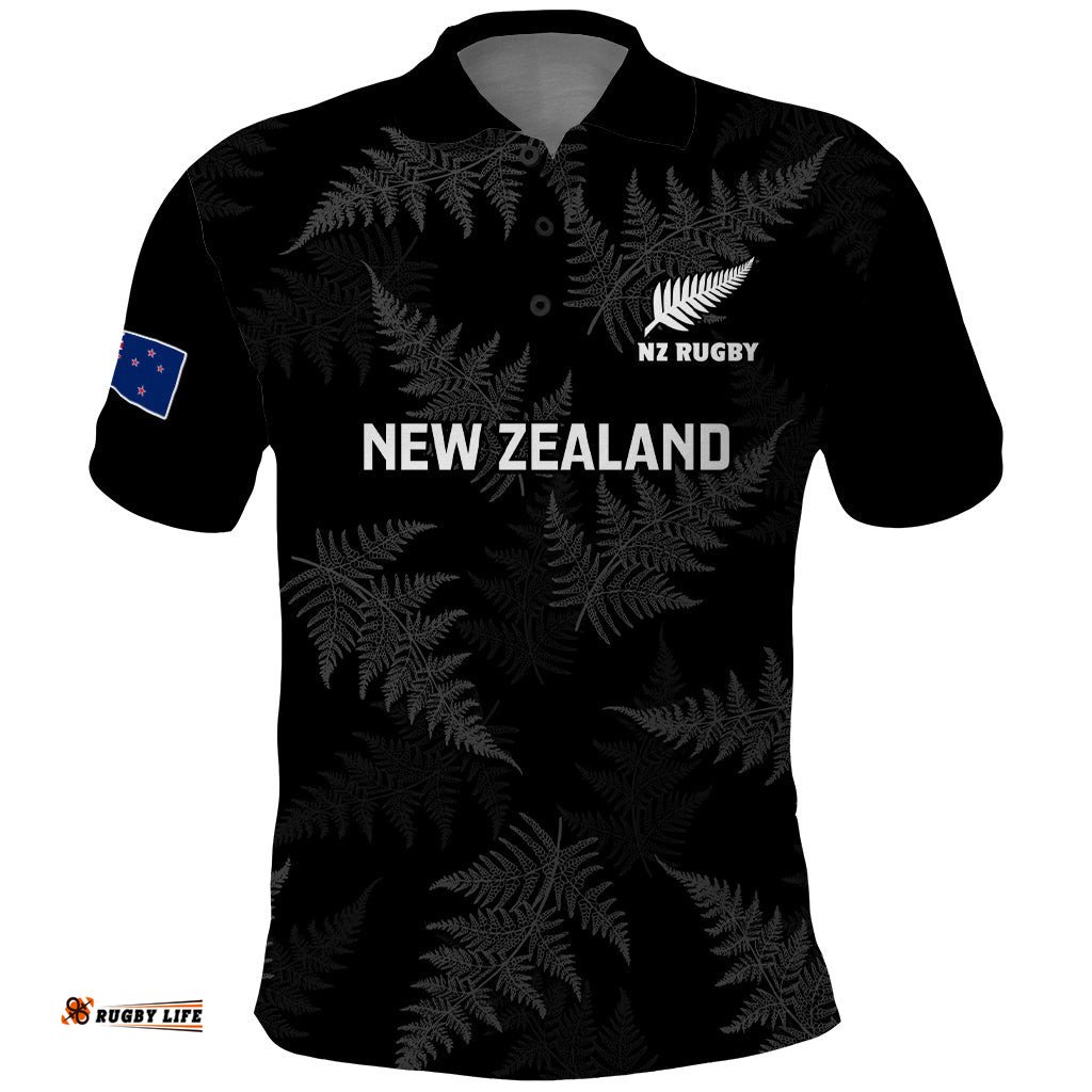 New Zealand Silver Fern Rugby Polo Shirt 2023 Go Aotearoa Champions World Cup