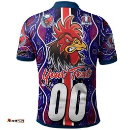 Roosters Rugby Polo Shirt - Custom Roosters Rugby Ball Aboriginal Indigenous Sport Style Polo Shirt Amazing Aussie