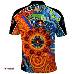 NAIDOC Week 2022 Polo Shirt Aboriginal and Torres Strait Islander Together Amazing Aussie