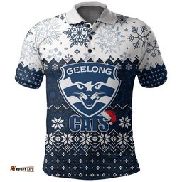 Geelong Cats Polo Shirt Christmas 2022 Amazing Aussie