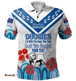 Australia City of Canterbury Bankstown Anzac Custom Polo Shirt - Anzac Day I'm With The Doggies Polo Shirt Amazing Aussie