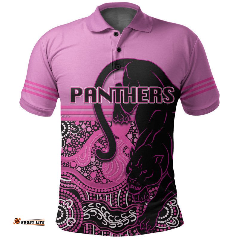 Custom Personalised Panthers Rugby Champions 2022 Indigenous Pink Style Polo Shirt Amazing Aussie