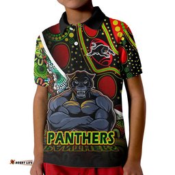 Penrith Panthers Polo Shirt Strong Panthers Legend With Special Aboriginal Style Amazing Aussie
