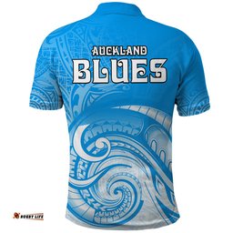 Super Blues Rugby Union Auckland Polo Shirt New Zealand Koru Maori Amazing Aussie