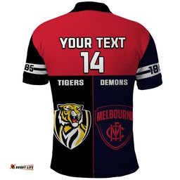 Custom Demons And Tigers Football Polo Shirt 2023 Together Sporty Version