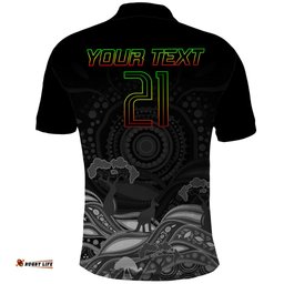 Custom Panthers Rugby Polo Shirt The Starry Night Indigenous