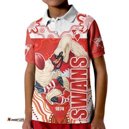 Sydney Swans Aboriginal Style Polo Shirt  Amazing Aussie