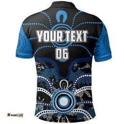 Custom Personalised And Number Adelaide Strikers Polo shirt Cricket Dot Aboriginal Amazing Aussie