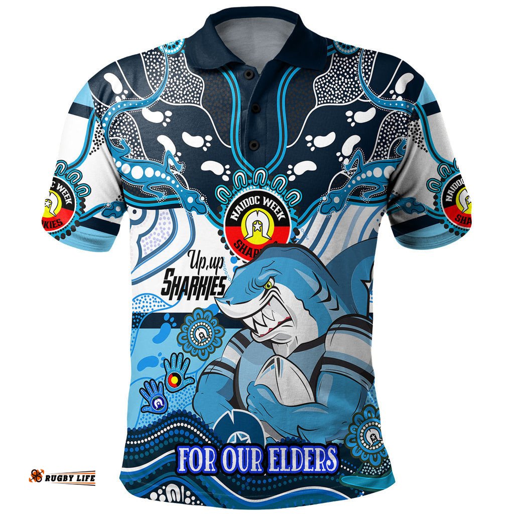 Australia Sutherland and Cronulla Naidoc Week Custom Polo Shirt - For Our Elders Home Jersey Polo Shirt Amazing Aussie