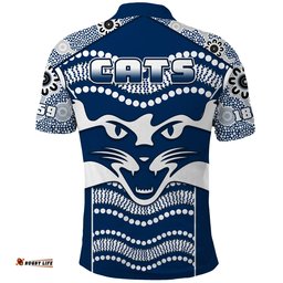 Cats Football Polo Shirt Geelong 1859 Indigenous Sporty Version Amazing Aussie