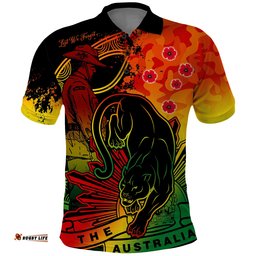 Custom Text And Number NRL ANZAC 2023 Panthers Polo Shirt Camouflage Amazing Aussie