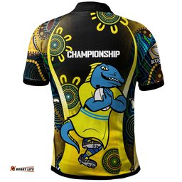NRLW Eels Rugby Polo Shirt - Custom Eels Women's Rugby League with Aboriginal Dot Painting Player And Number Polo Shirt Amazing Aussie