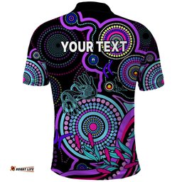 Custom NAIDOC Week 2023 Polo Shirt Indigenous Tribal Ver.02 - Purple