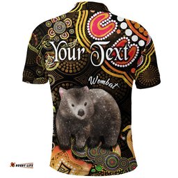 Custom Personalised Australian Astrology Polo Shirt Taurus Wombat Zodiac Aboriginal Vibes - Gold Amazing Aussie