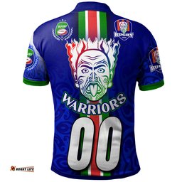Warriors Rugby Polo Shirt - Custom Warriors Rugby Ball Maori Patterns Sport Style Polo Shirt Amazing Aussie