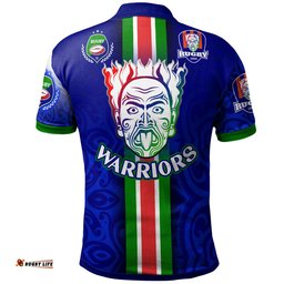 Warriors Rugby Polo Shirt - Custom Warriors Rugby Ball Maori Patterns Sport Style Polo Shirt Amazing Aussie