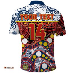 Custom Text And Number Roosters Rugby Polo Shirt Easts 1908 Aboriginal Artsy Premiers Amazing Aussie