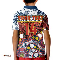 Custom Text And Number Roosters Rugby Polo Shirt Easts 1908 Aboriginal Artsy Premiers Amazing Aussie