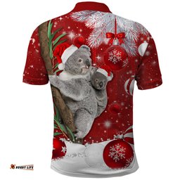 Australia Christmas Polo Shirt Santa Koala Ver02