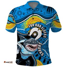 Sharks Mascot NRL Polo Shirt NAIDOC Amazing Aussie