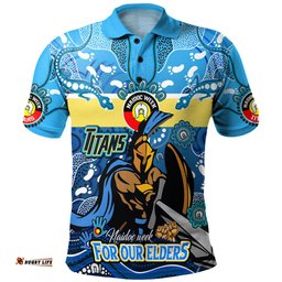Australia Gold Coast Naidoc Week Custom Polo Shirt - For Our Elders Home Jersey Polo Shirt Amazing Aussie
