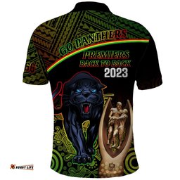 Panthers Rugby Polo Shirt Go Premiers Back To Back Polynesian Indigenous Art