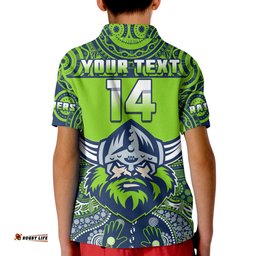 Custom Text And Number Raiders Rugby Polo Shirt Aboriginal Pattern Amazing Aussie