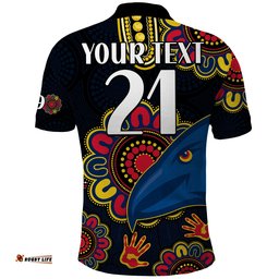Custom Personalised AFL Adelaide Football The Crows 1990 Aboriginal Polo Shirt Amazing Aussie