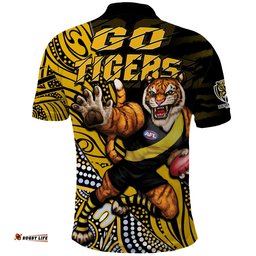 Richmond Football Polo Shirt Aboriginal Go The Tigers Mascot Amazing Aussie