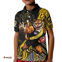 Richmond Football Polo Shirt Aboriginal Go The Tigers Mascot Amazing Aussie