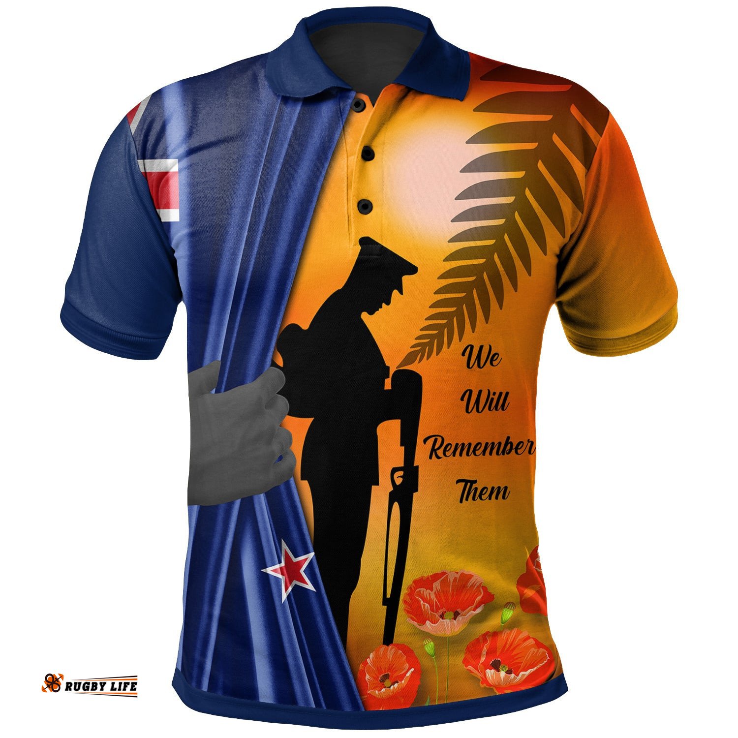 New Zealand Anzac Polo Shirt - We Will Remember Them Ver01 Amazing Aussie