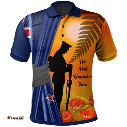New Zealand Anzac Polo Shirt - We Will Remember Them Ver01 Amazing Aussie