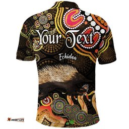 Custom Personalised Australian Astrology Polo Shirt Virgo Echidna Zodiac Aboriginal Vibes - Gold Amazing Aussie