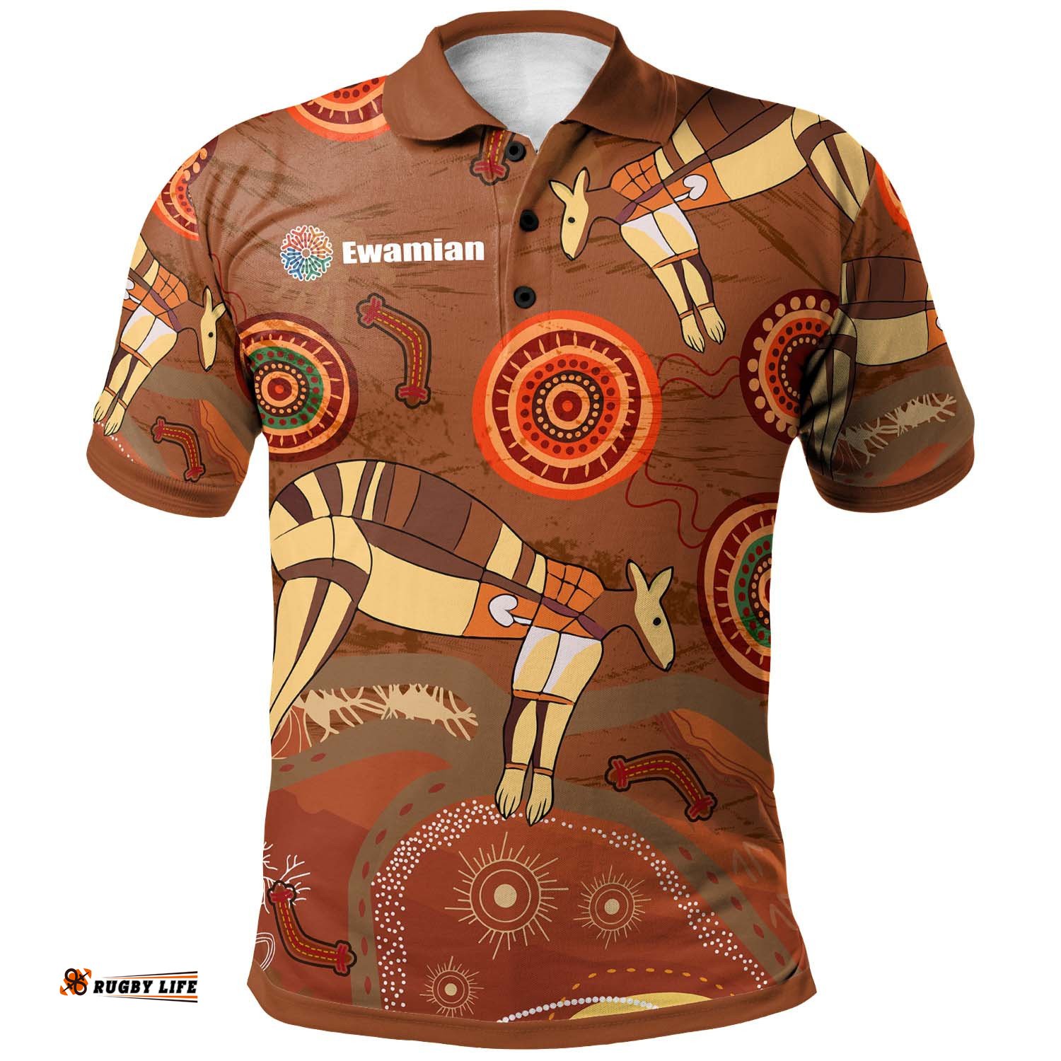 Australia Aboriginal Inspired Custom Polo Shirt - Talaroo Significant Culture Of Ewamian Indigenous Polo Shirt Amazing Aussie