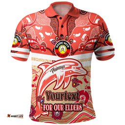Australia Redcliffe Naidoc Week Custom Polo Shirt - For Our Elders Home Jersey Polo Shirt Amazing Aussie